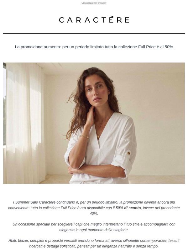 I Summer Sale continuano: ora tutto al 50%
