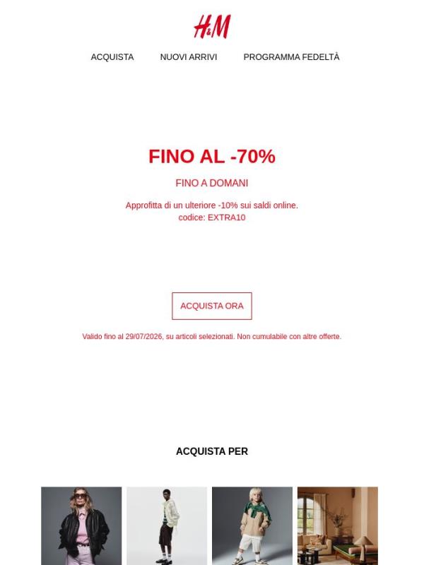 Ora con il -10% in più sui saldi