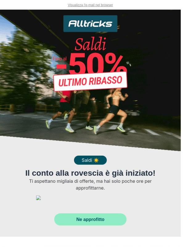 ⏳ Ultimo giorno di saldi!
