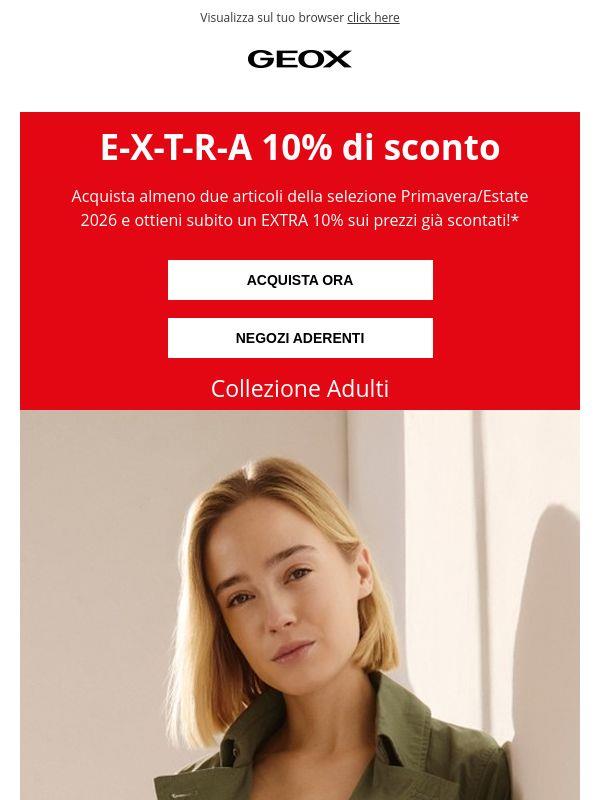 SALDI fino al 50% + EXTRA 10% ti aspettano 😉