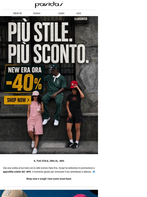 Più stile, più sconto: New Era ora al -40%