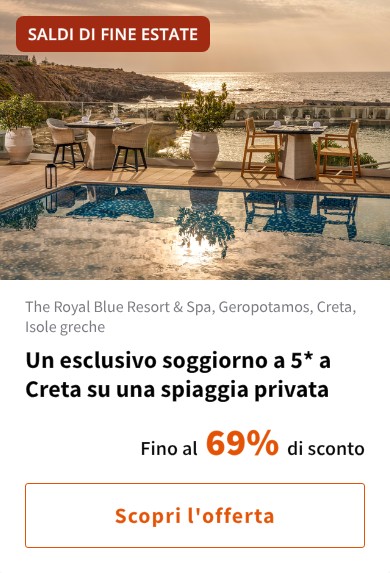 Un esclusivo soggiorno a 5* a Creta su una spiaggia privata
