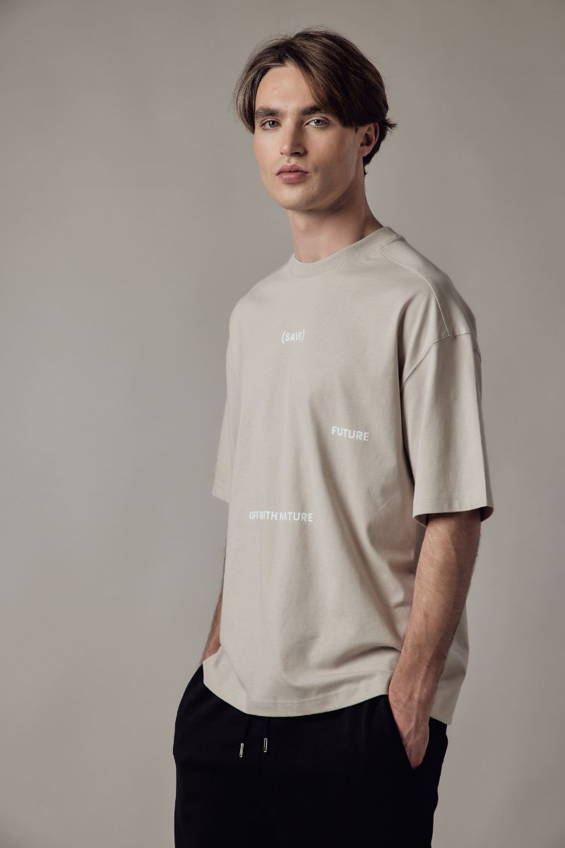 T-Shirt Loose Fit Unisex Beige