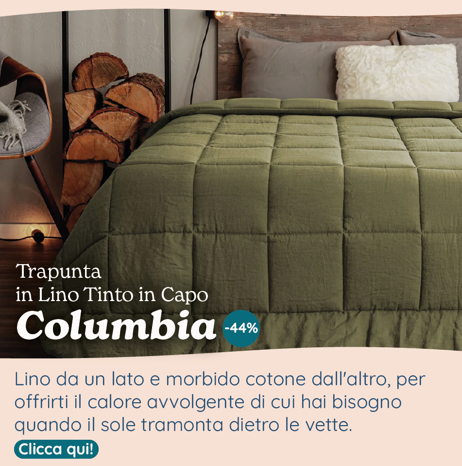 Trapunta in Lino Tinto in Capo - Columbia