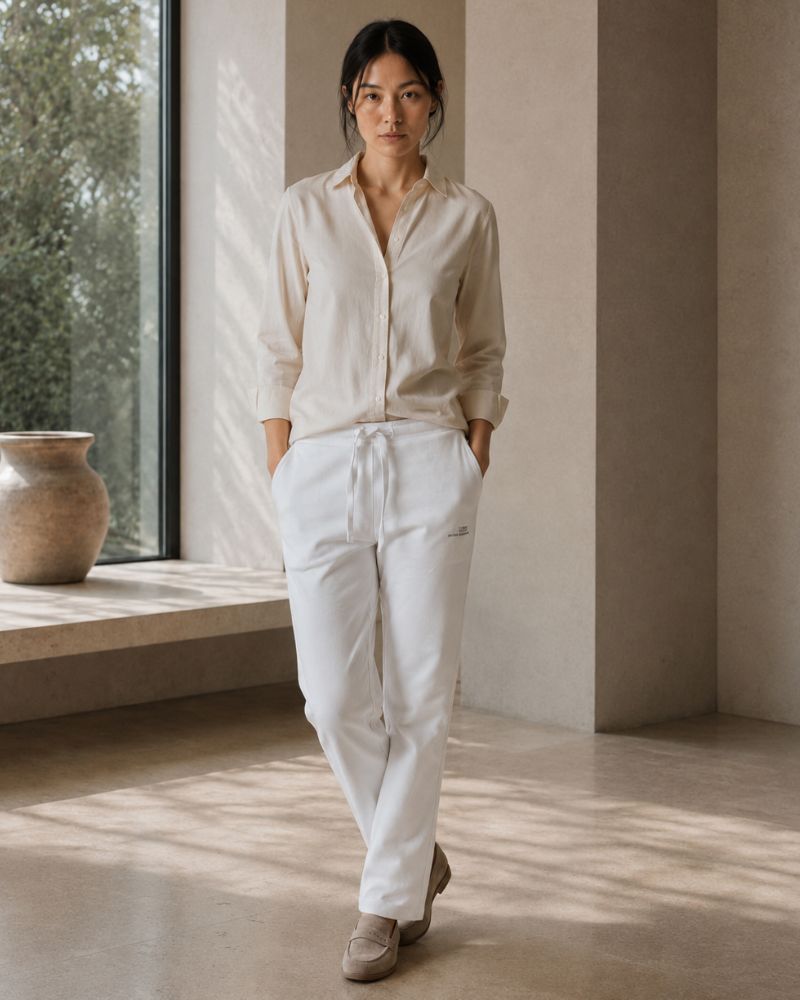 Joggers Dritti Bianco