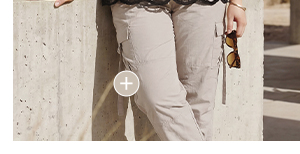 Pantaloni cargo in stile utility con cintura elastica e tasche cargo