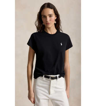 T-shirt nera a vestibilità classica