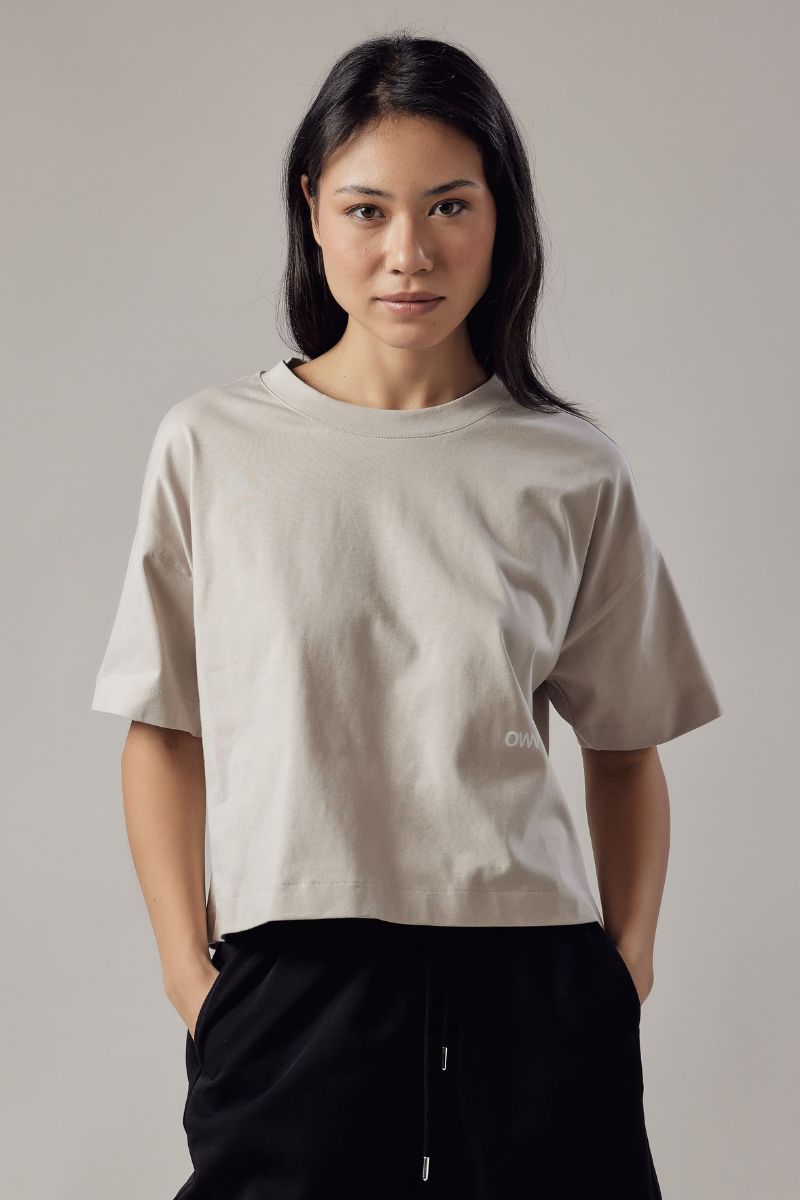T-Shirt Corta Loose Fit Beige