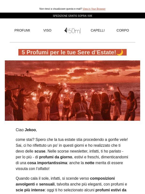 Jekoo, cinque profumi infallibili per le tue sere d’estate!🌙