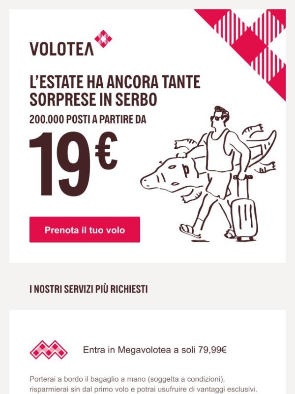Da 19€, c’è tutta l’estate per volare 😎