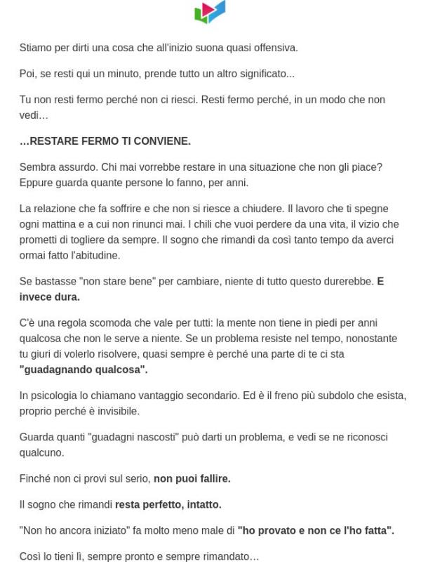 Non "offenderti" leggendo questa email