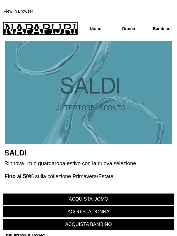 Non perderti la nuova selezione estiva in saldo