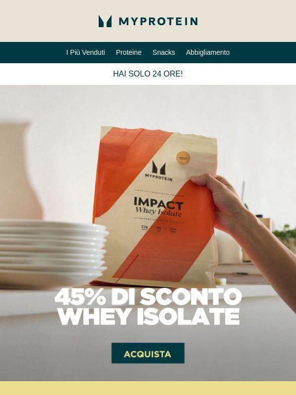 Flash 💥 -45% su Impact Whey Isolate