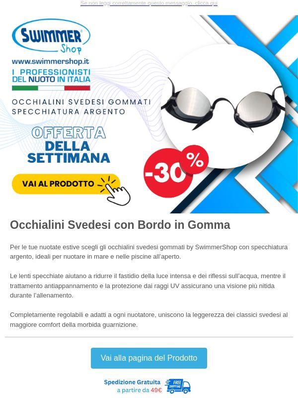 Nuota sotto il sole con la specchiatura argento 😎 Occhialini Svedesi Gommati 2.0 👓
