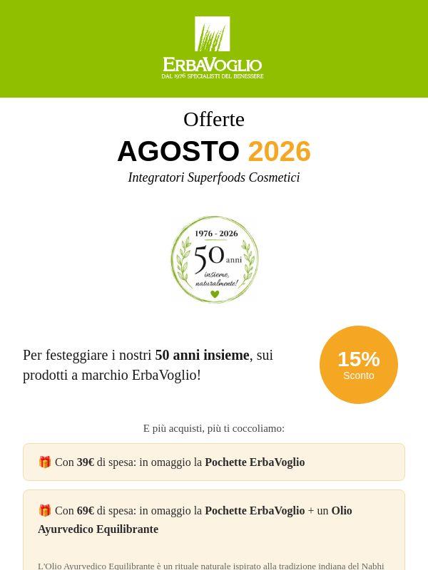 50 anni insieme, naturalmente 💚