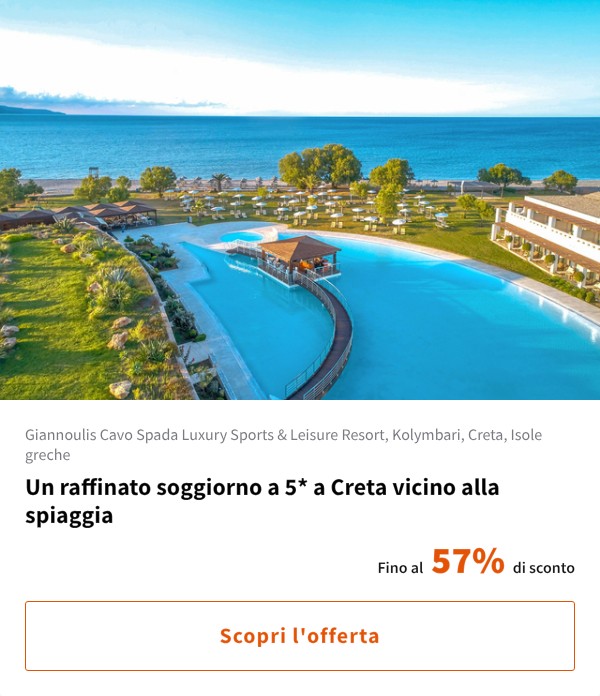 Un raffinato soggiorno a 5* a Creta vicino alla spiaggia