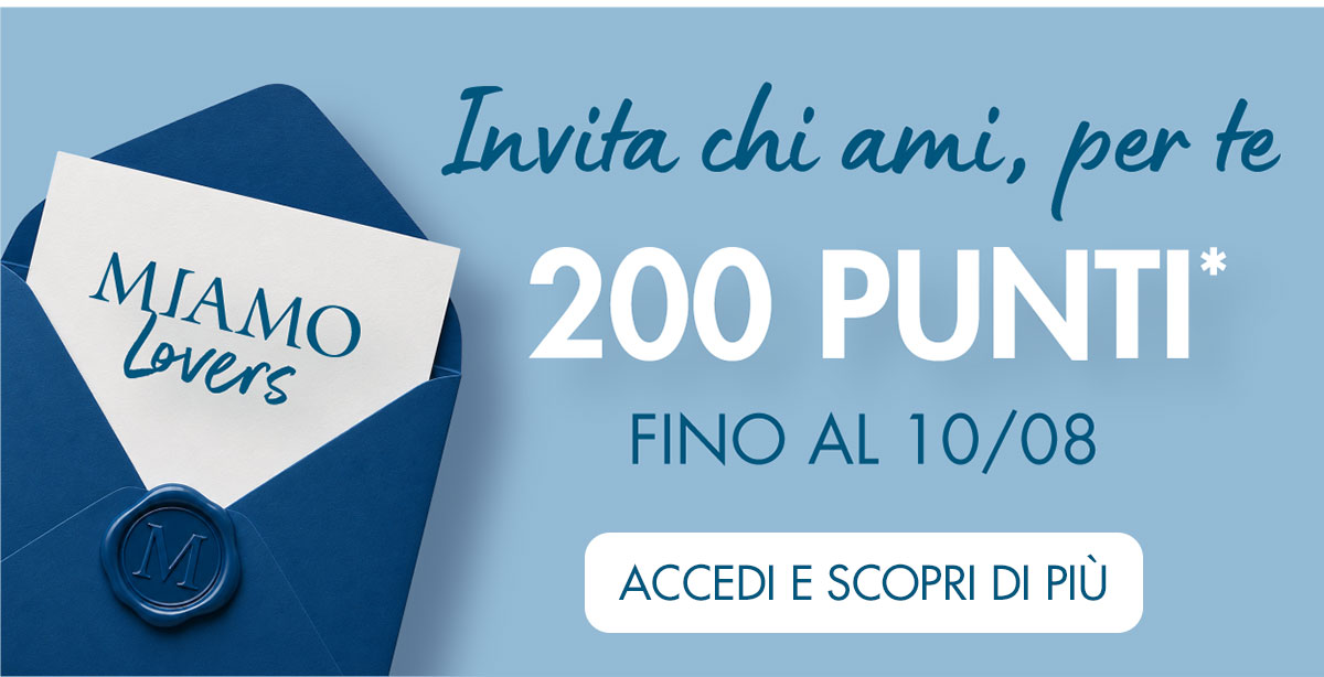 MGM, invita un amico per ottenere 200 punti miamo lovers dopo un suo acquisto fatto tramite il codice che gli hai girato tu