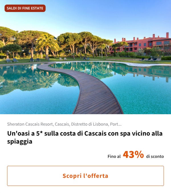 Un'oasi a 5* sulla costa di Cascais con spa vicino alla spiaggia