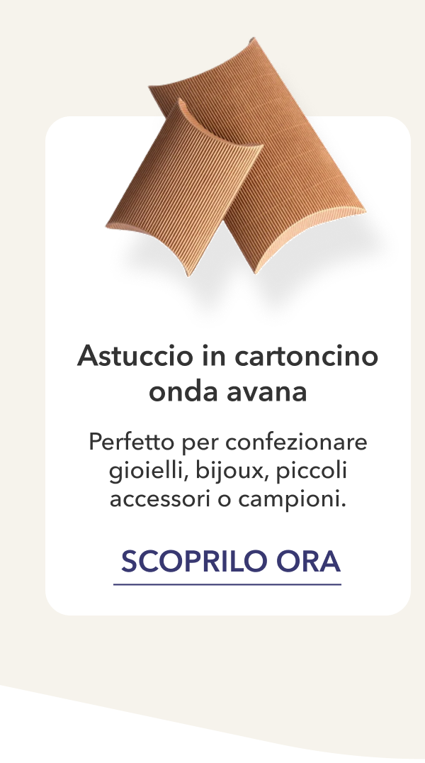 Astucci in cartoncino Onda avana