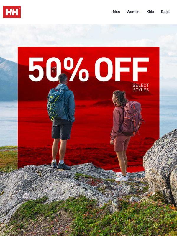 Up to 50% off starts now