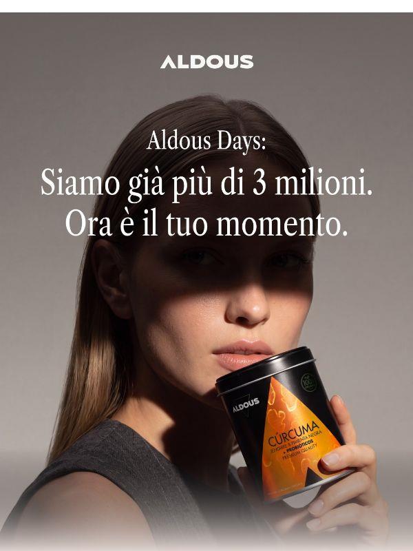 Aldous Days: fino al -25% su tutto il sito