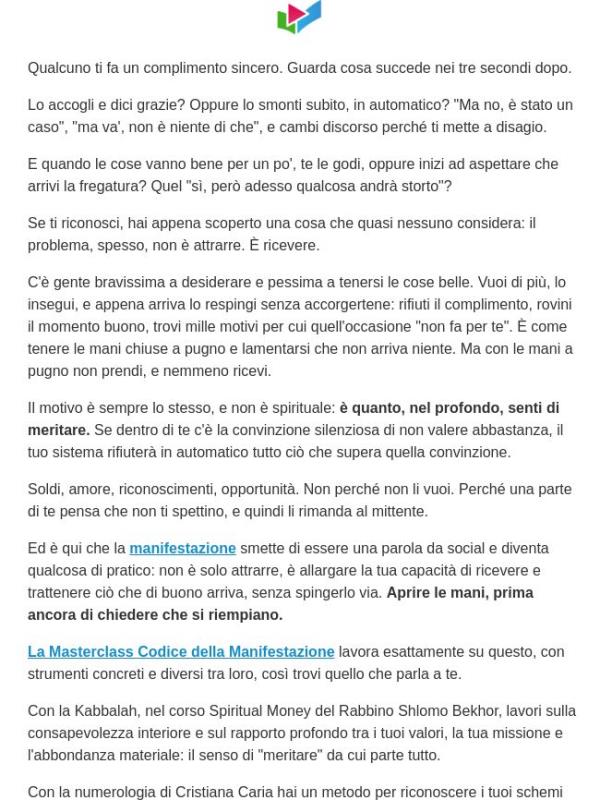 Ma cosa ti succede dopo un complimento?