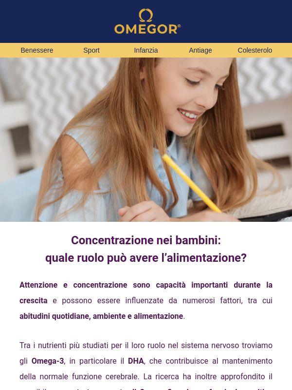 Bambini e concentrazione: quali nutrienti possono aiutare?