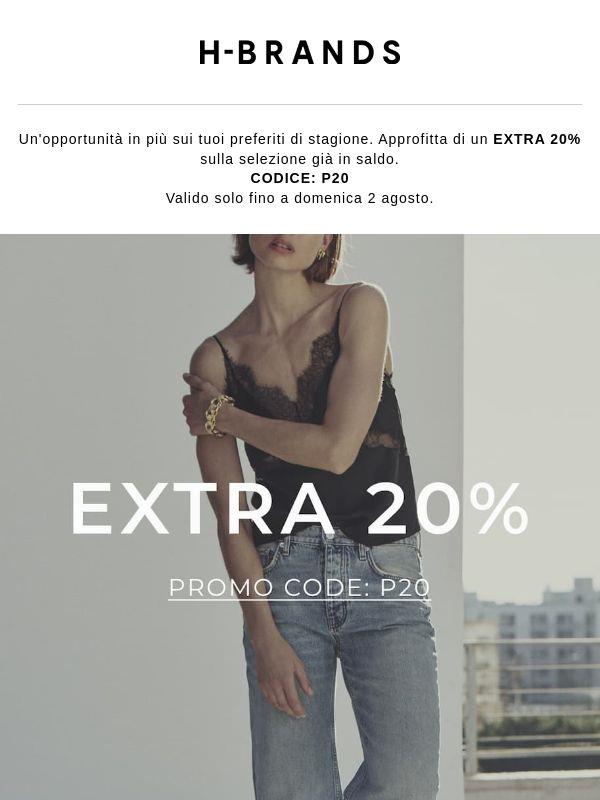 Extra -20% sui Saldi PE26 ⏰