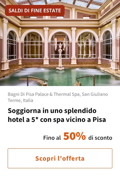 Soggiorna in uno splendido hotel a 5* con spa vicino a Pisa