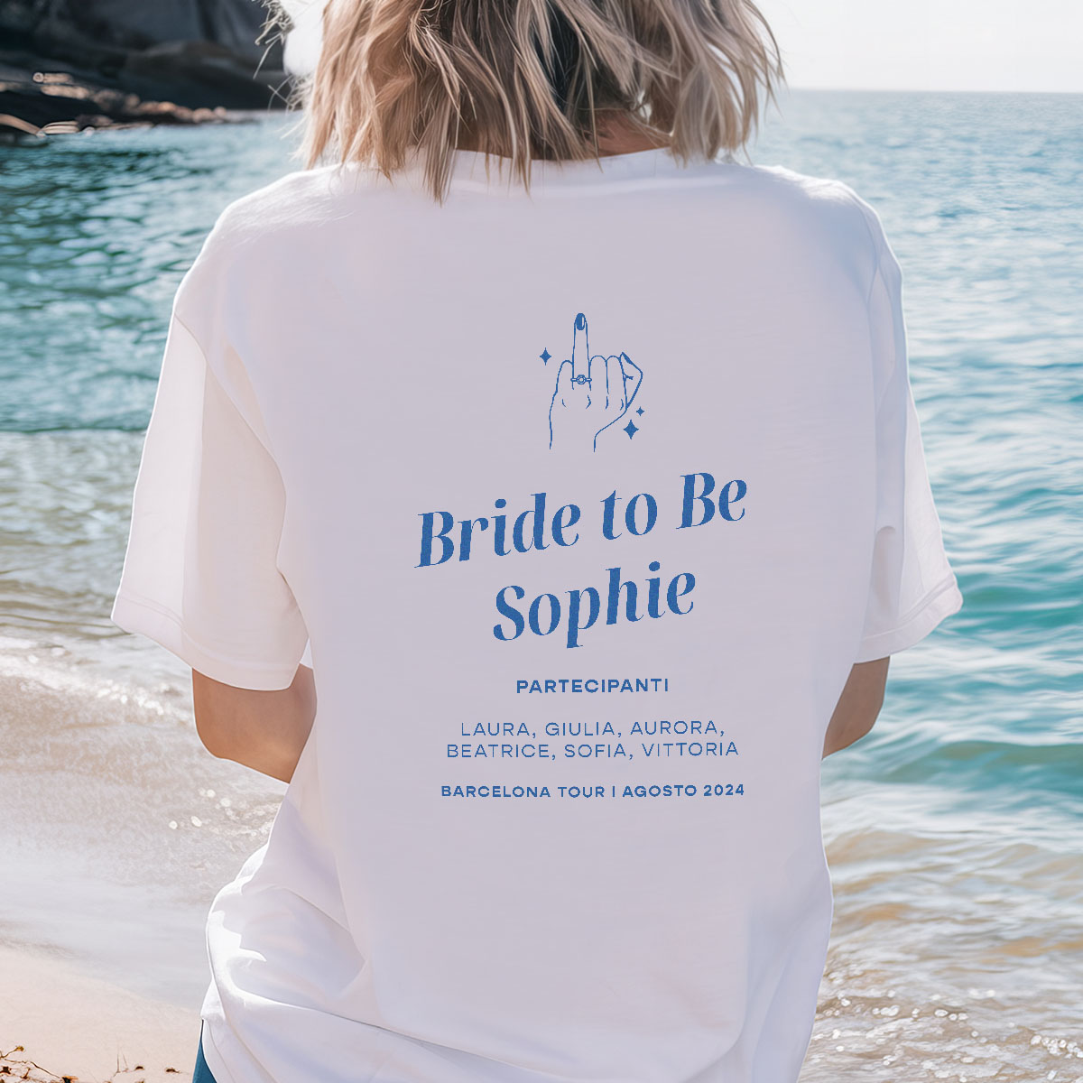 Image of Maglietta Personalizzata da Sposa con Simbolo e Testo