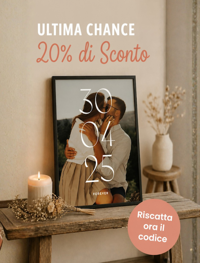 20% di sconto regali di nozze countdown