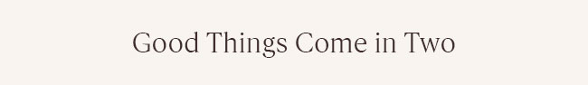 GOOD THINGS COME IN TWO