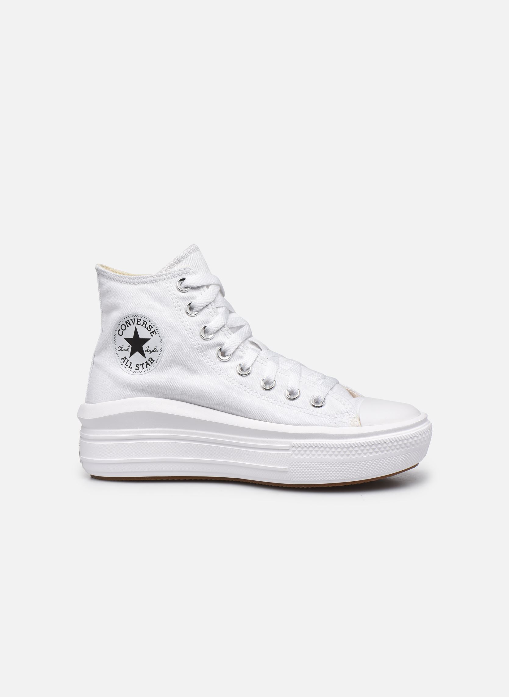 Converse Sneakers di tela Chuck Taylor All Star Move Canvas Color donna bianco