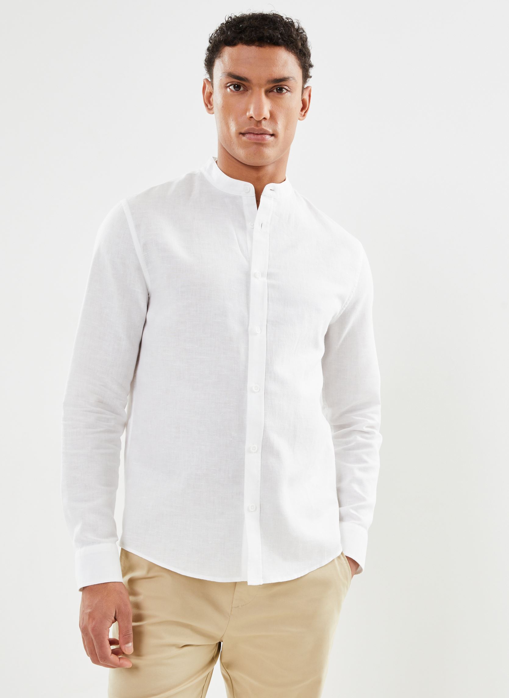 Marvin&Co Chemises BLIN lin homme blanc