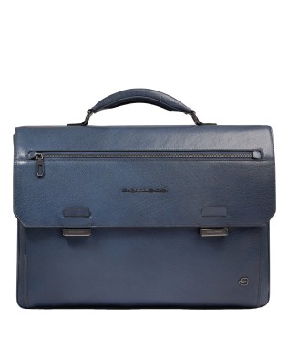 Image of Piquadro - Ventiquattrore in pelle con patta porta pc 15.6'' Solm