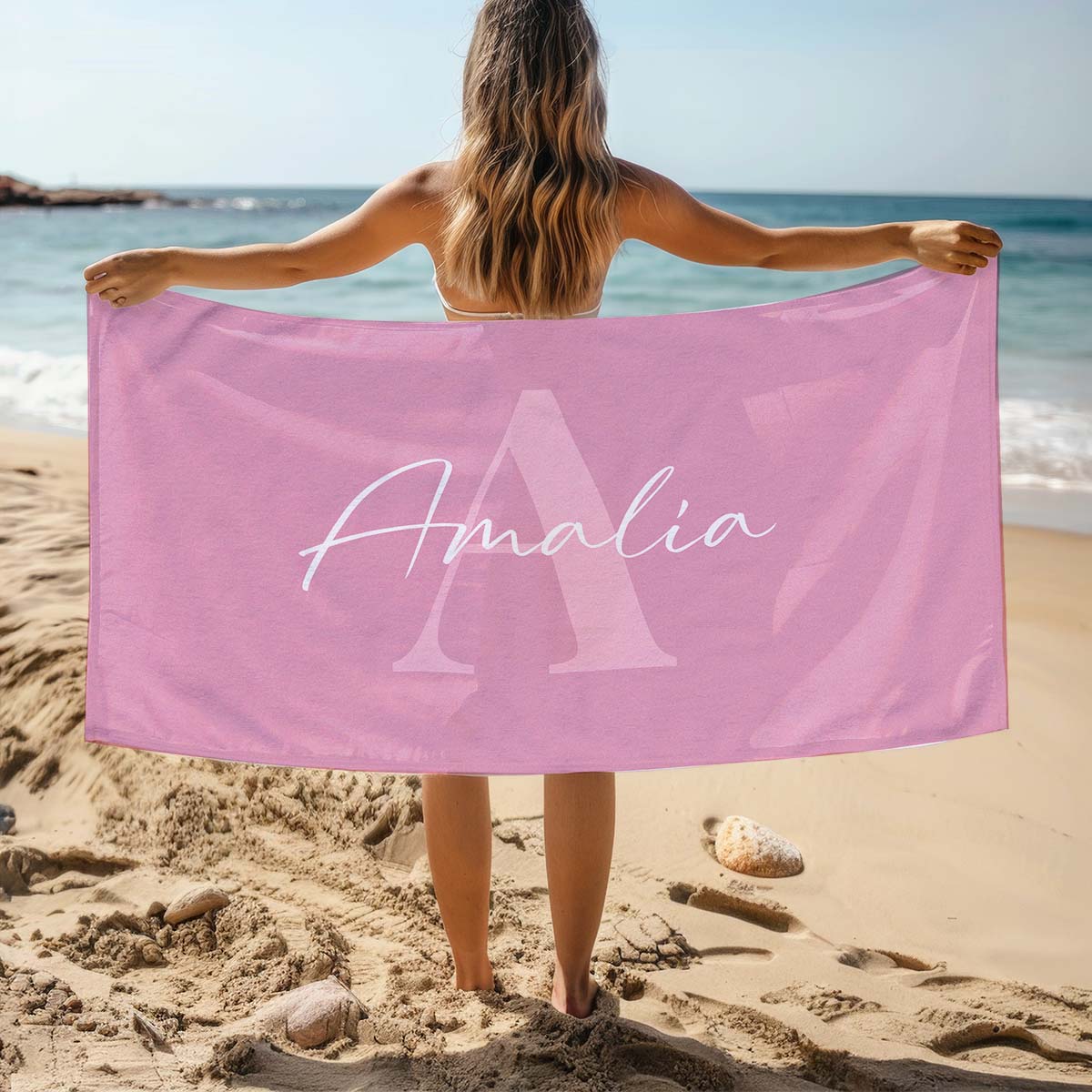 Image of Asciugamano personalizzabile con monogramma