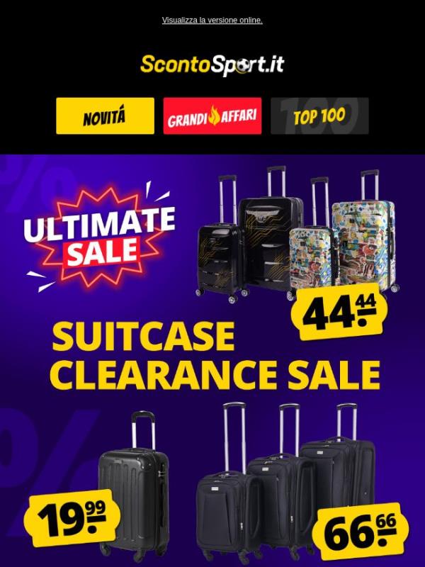 🧳 Saldi sulle valigie – I saldi Ultimate SALE sono in corso!