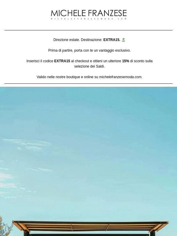 Pronti a partire? EXTRA15 ti aspetta.🏝️