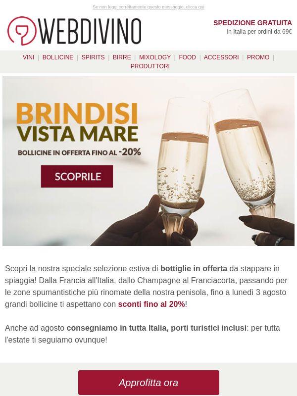Bollicine vista mare 🥂 FINO AL -20%