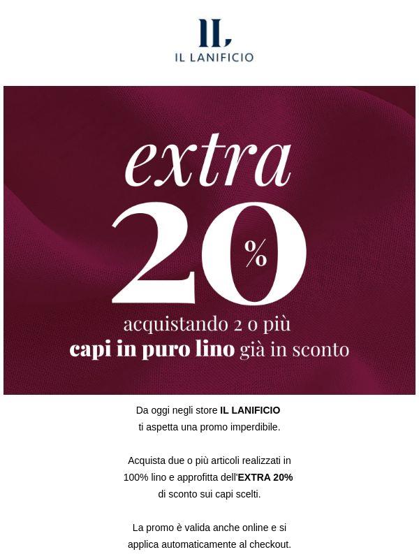 Extra 20% sulla collezione lino