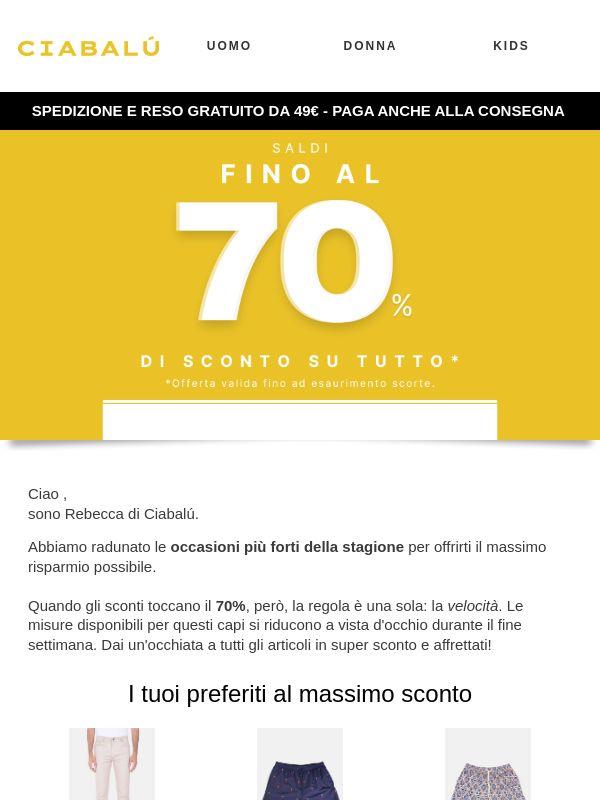 Solo per chi cerca il massimo: la selezione al -70% 🎯
