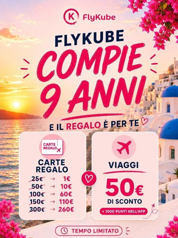 FlyKube compie 9 anni e il regalo è per te