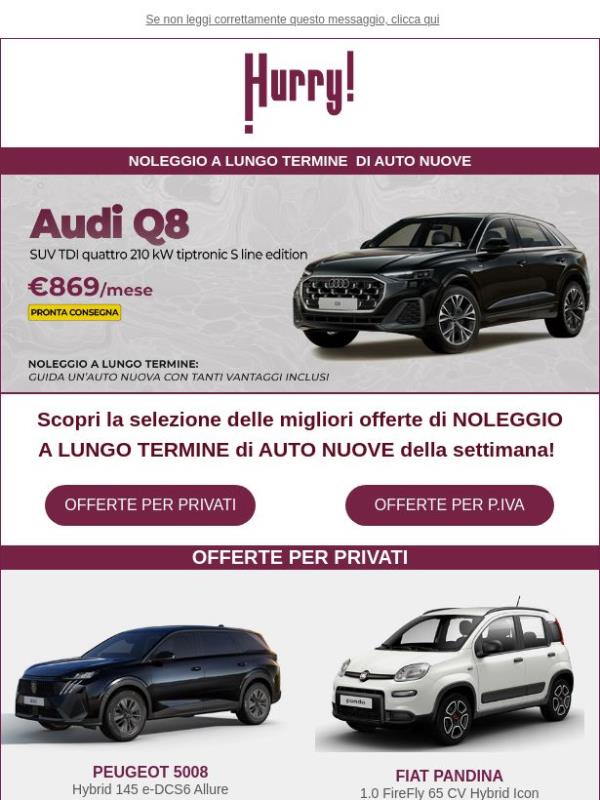 🚘HURRY! Noleggio | Le MIGLIORI OFFERTE della settimana 🚘 Scopri tutte le auto a noleggio a prezzi scontati!