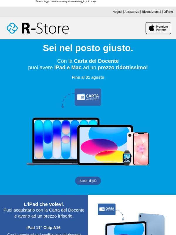 Con la Carta del Docente puoi avere Mac e iPad a un prezzo ridottissimo!