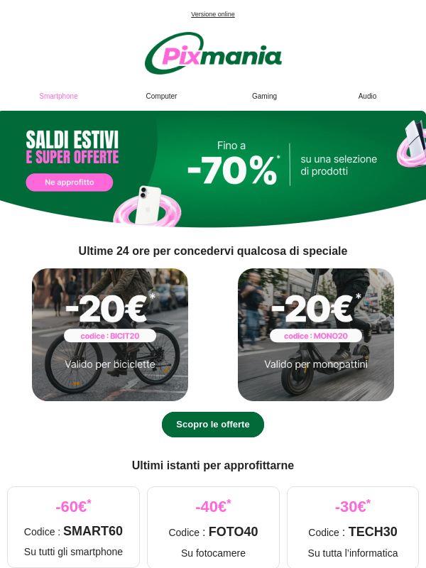 Ultimi giorni di offerte da non perdere ⏳