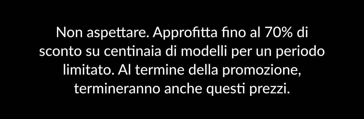 Risparmia fino al 70%