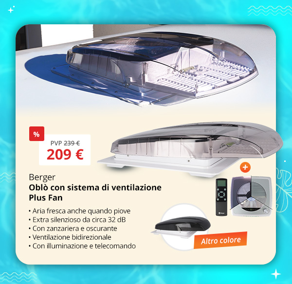 Oblò con sistema di ventilazione Berger Plus Fan