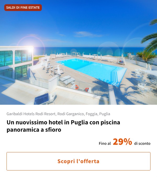Un nuovissimo hotel in Puglia con piscina panoramica a sfioro