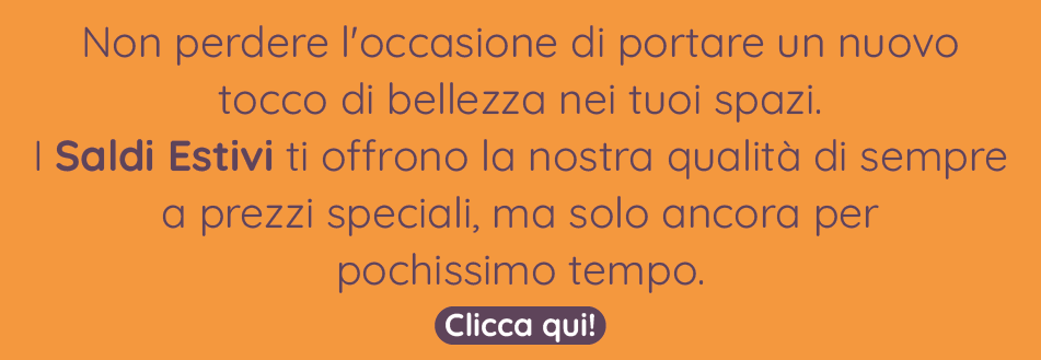 Approfitta subito dei SALDI ESTIVI