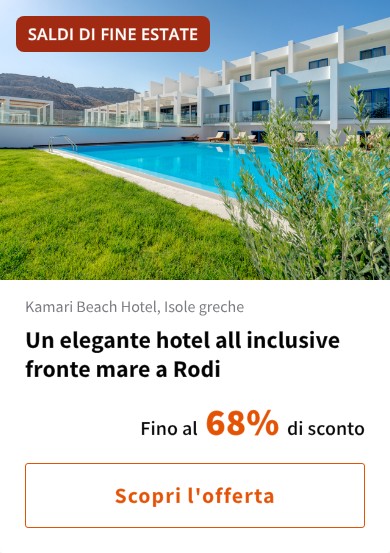 Un elegante hotel all inclusive fronte mare a Rodi